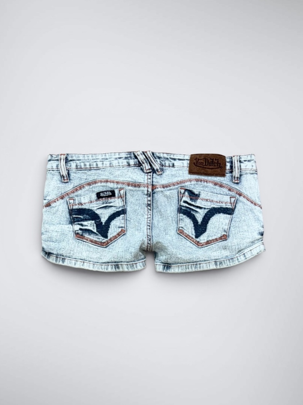 VTG 2000s Von Dutch Low Rise Micro Denim Shorts